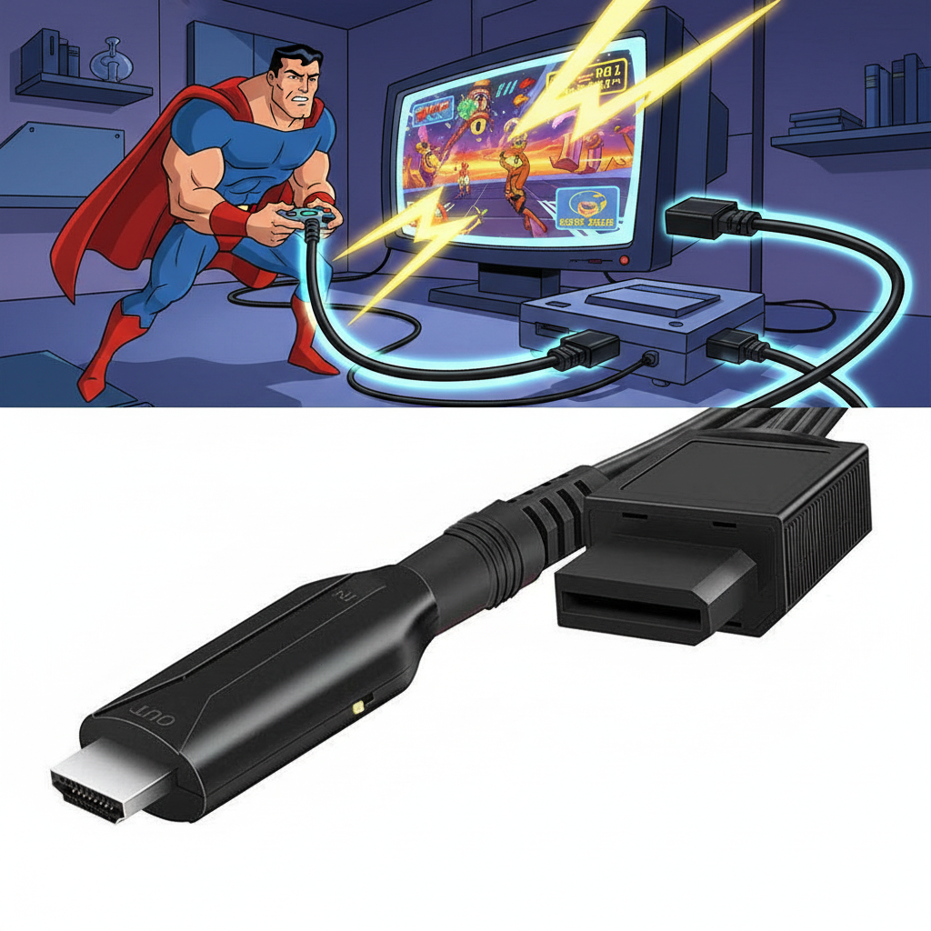 Gaming Console Video Game - 1M Wii to HD Converter Cable