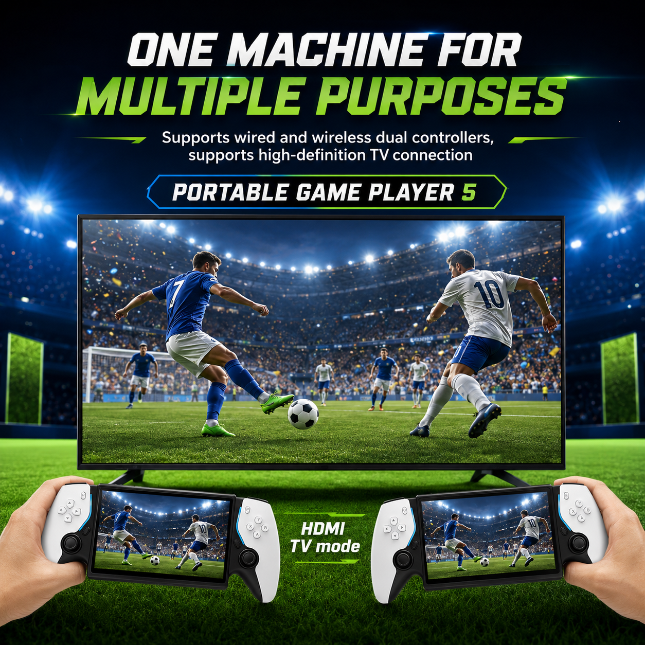 Gaming Console Video Game - HC8000 Retro Gaming Handheld 7 Inch
