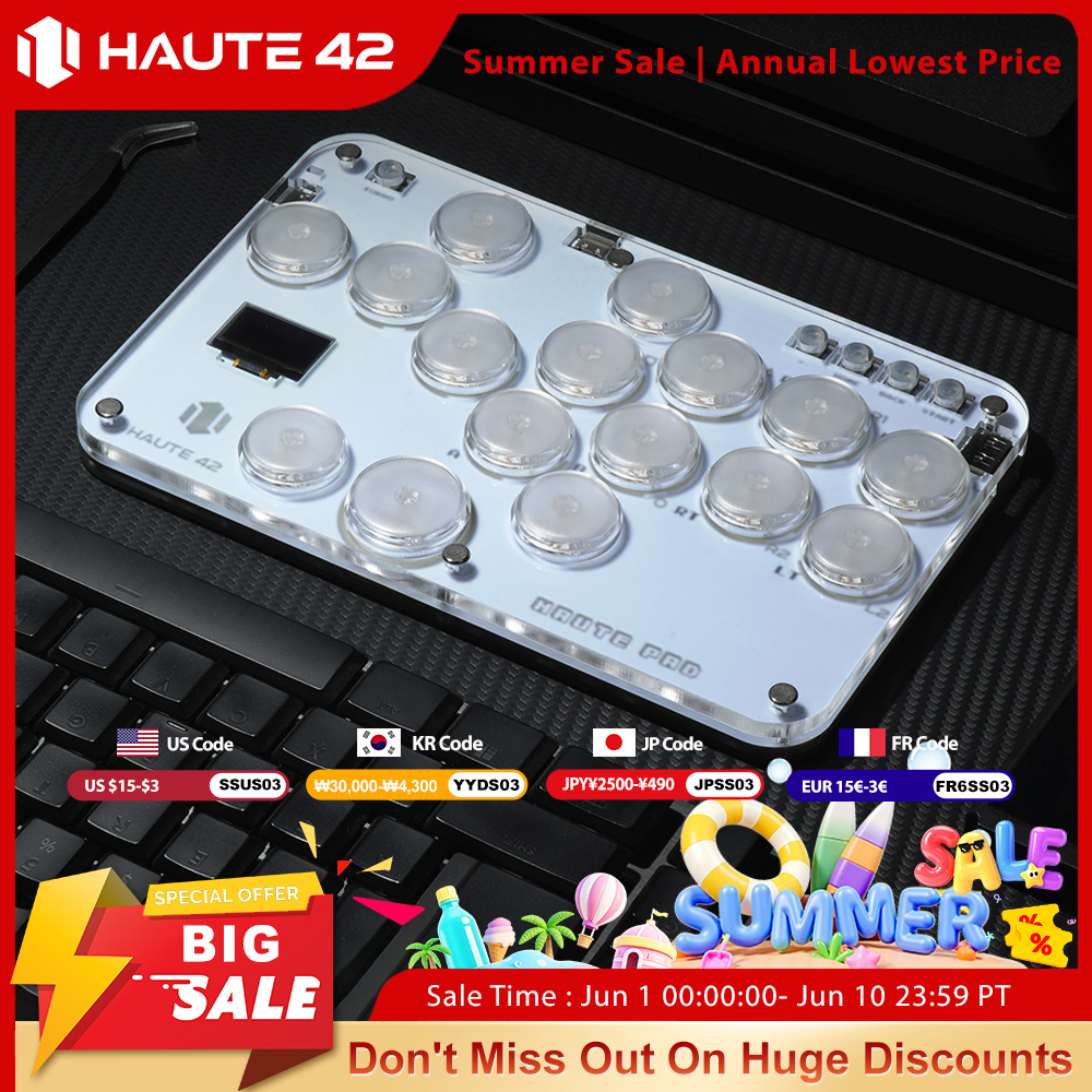 Gaming Console Keyboard - Haute42 Arcade Joystick Hitbox Leverless Controller