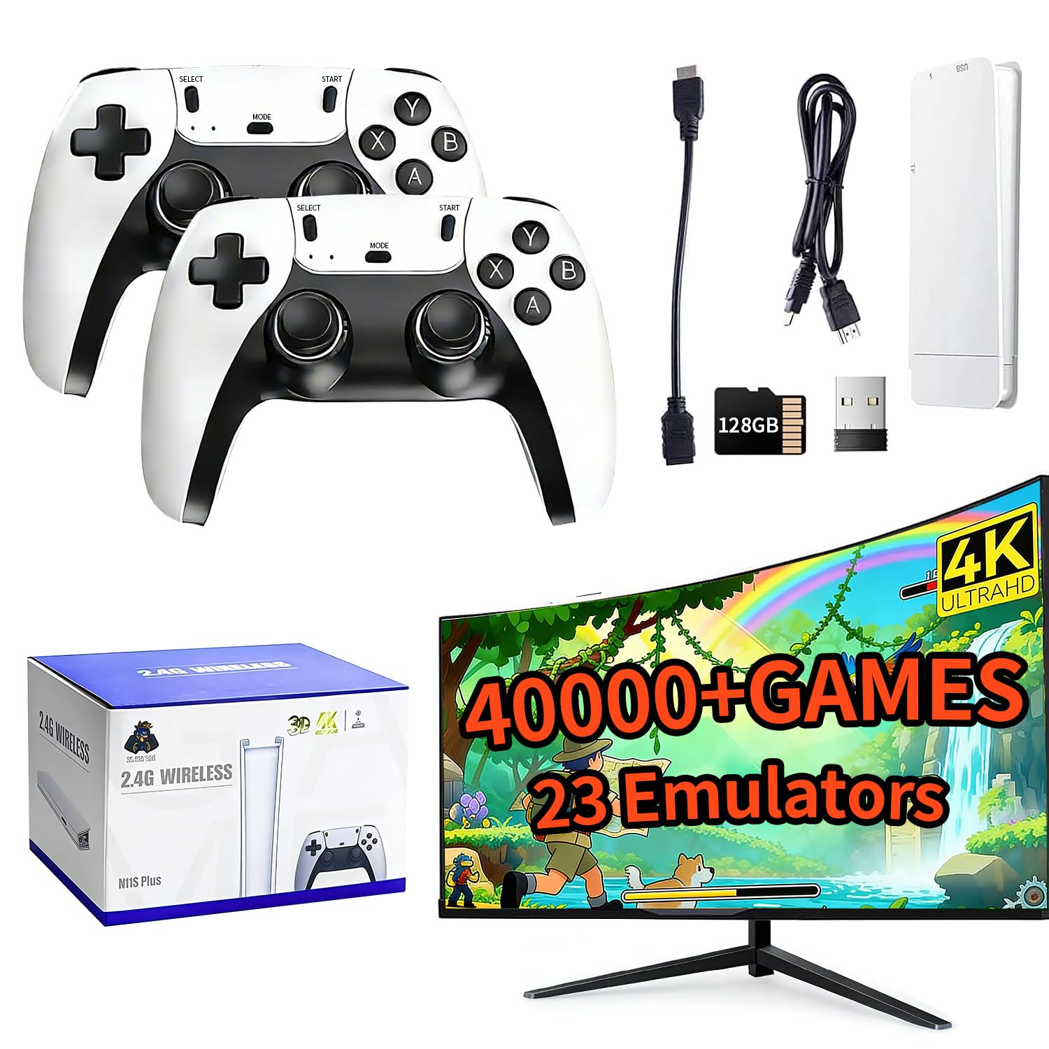 2026 Retro Gaming Console, 4K  - Gaming Console Video Game 评论和价格