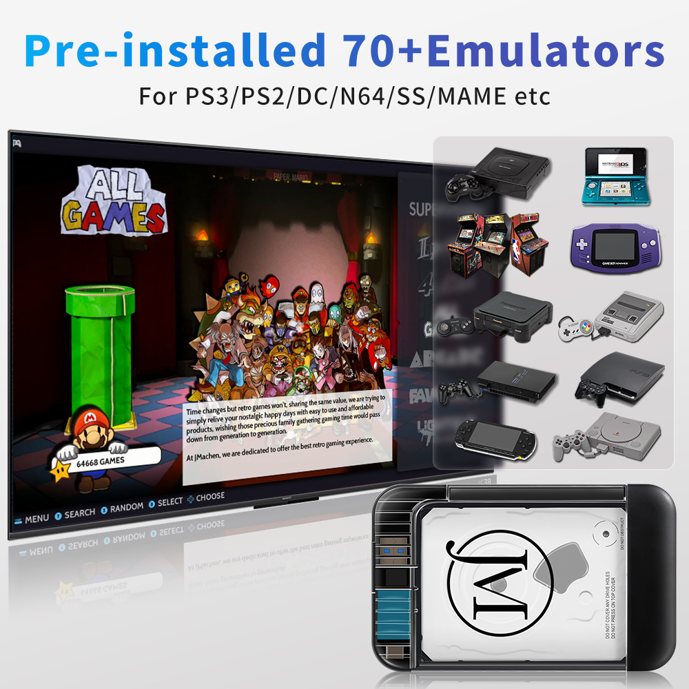 RETROBAT Portable 500G Gaming  - Gaming Console Video Game 评论和价格