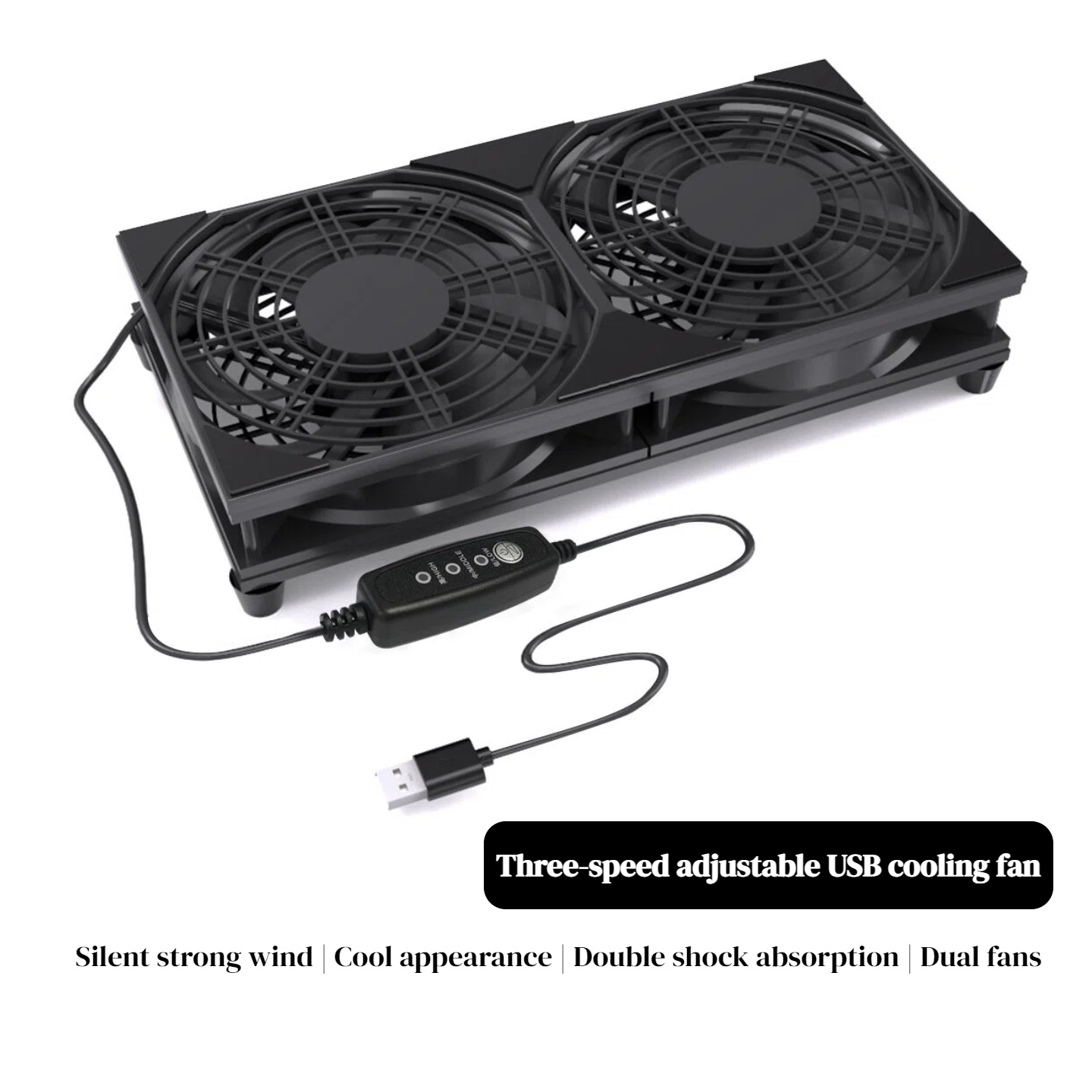Dual USB Cooling Fan with 3-Sp - Console Cooling Fan 评论和价格