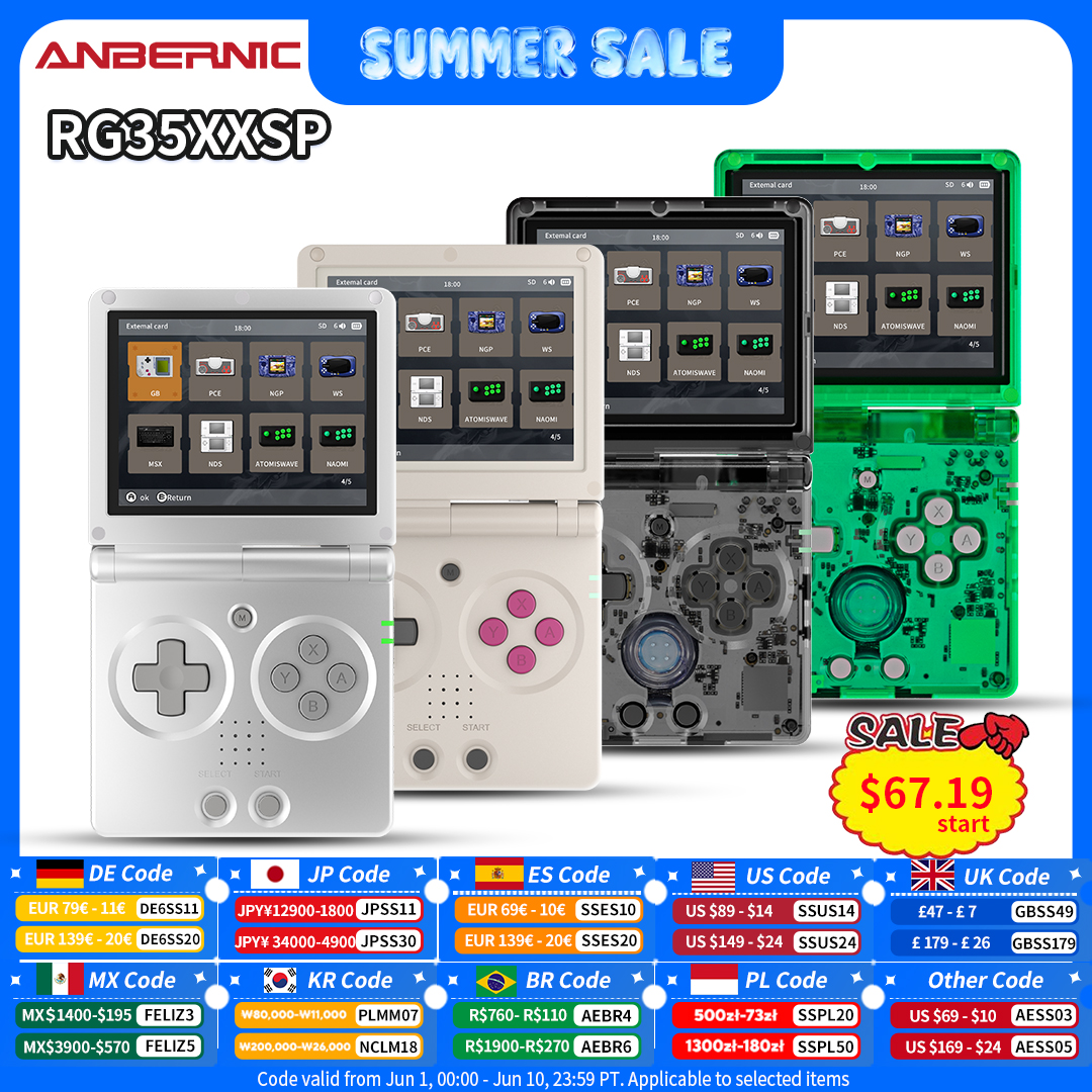 Anbernic RG35XXSP Retro Flip H - Gaming Console Bluetooth 评论和价格
