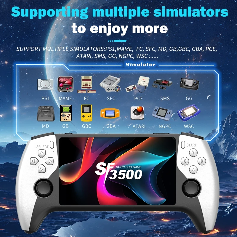 New SF3500 Retro Handheld Vide - Gaming Console Under 5000 评论和价格