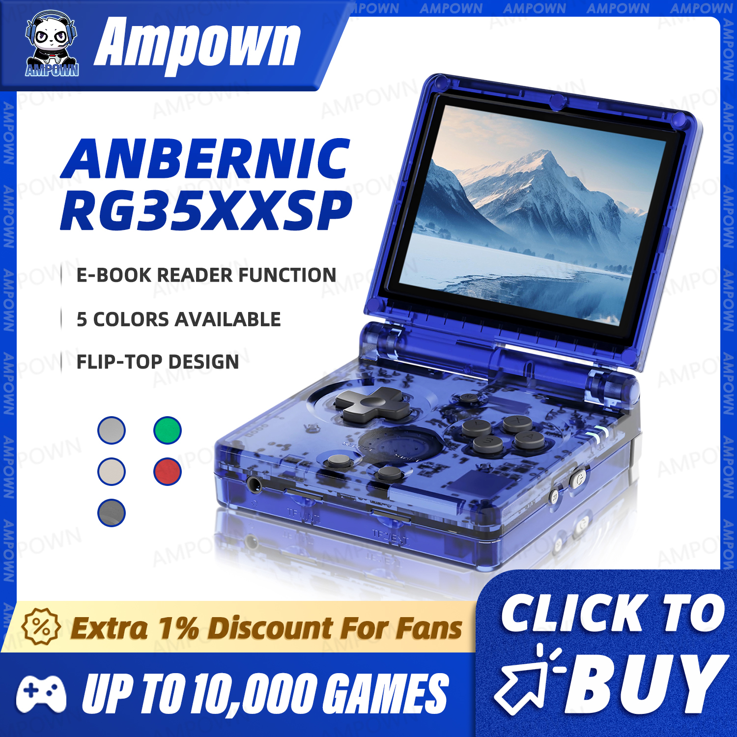 ANBERNIC RG35XXSP Flip Game Co - Gaming Console Bluetooth 评论和价格