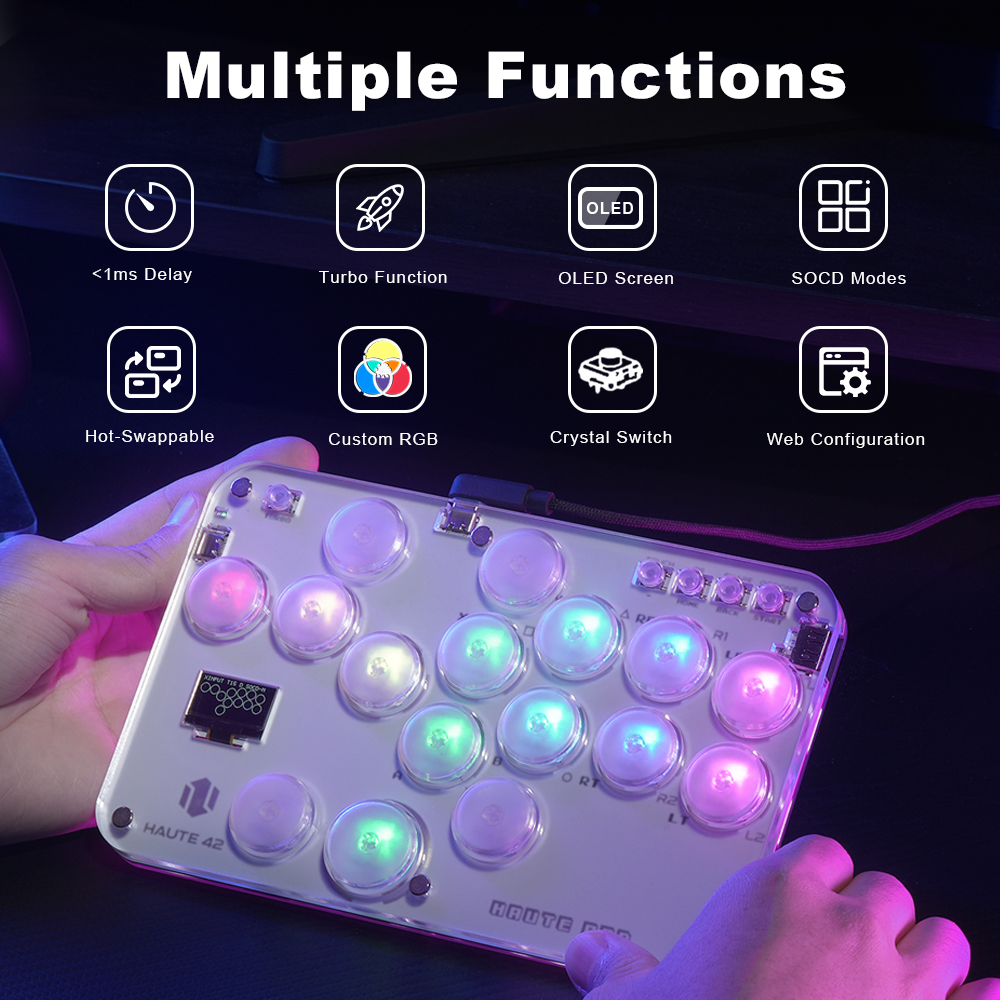 Haute42 Arcade Joystick Hitbox - Gaming Console Keyboard 评论和价格