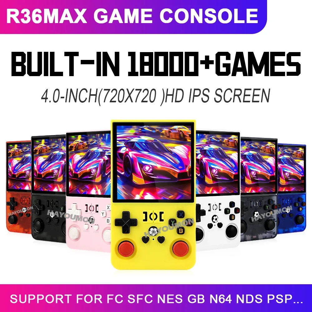 64GB 128GB R36 Max Retro Video - Gaming Console R36 Max 评论和价格