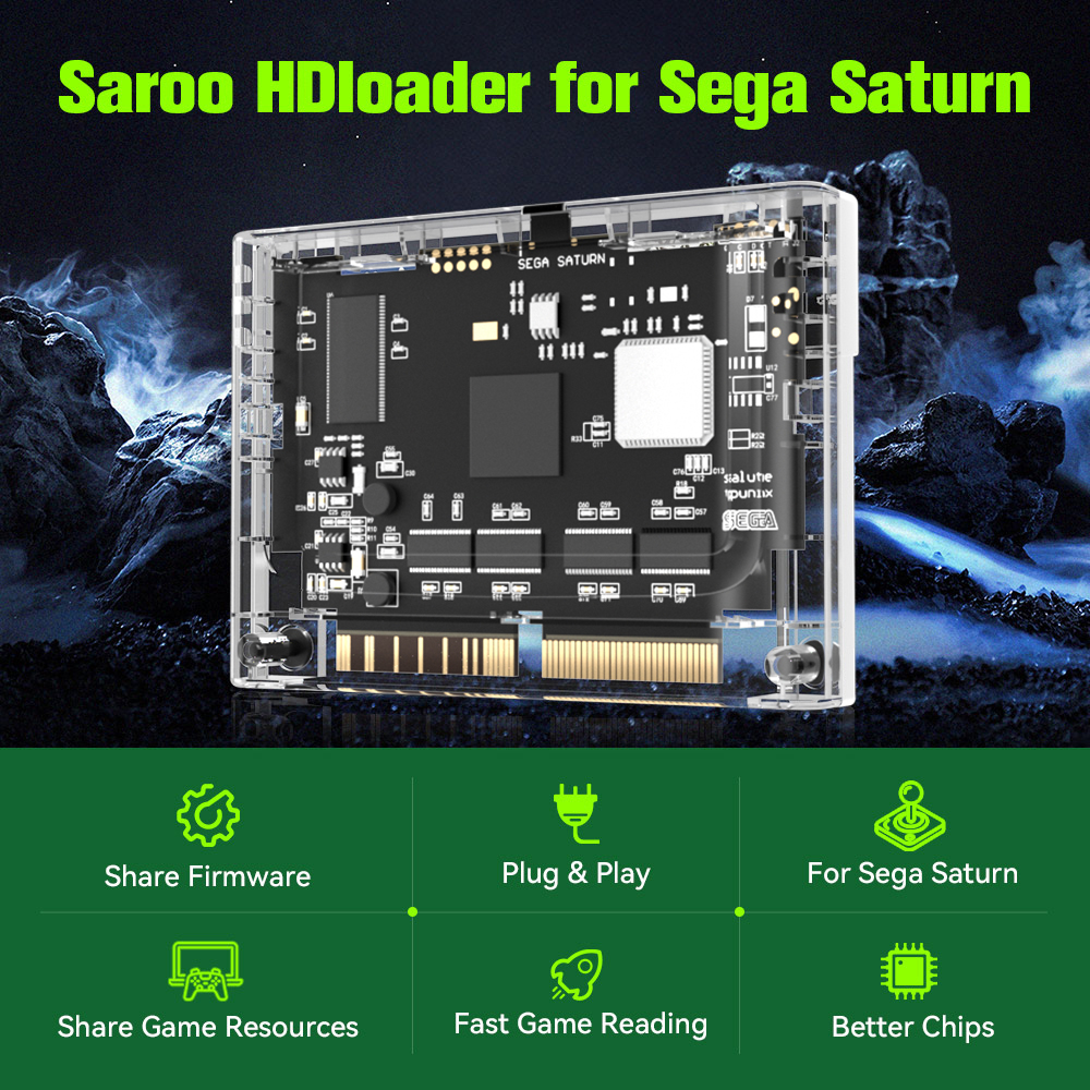 SAROO SS HDLoader For Sega Sat - Gaming Console Video Game 评论和价格