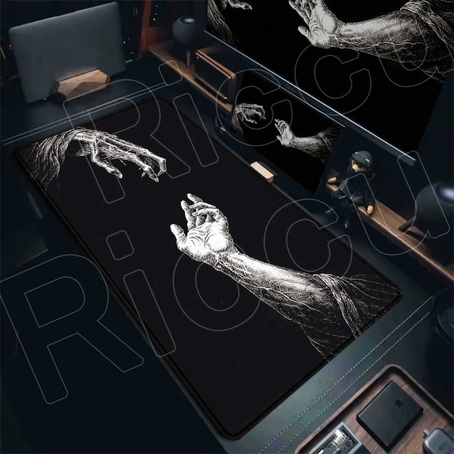 HD Large Black White XXL Gothi - Gaming Console Keyboard 评论和价格