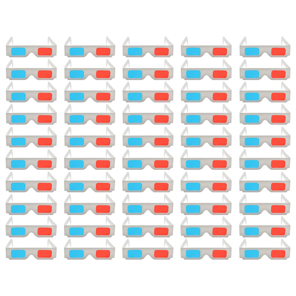 50 Pcs 3D Glasses Red Blue Pap - Gaming Console Vr 评论和价格