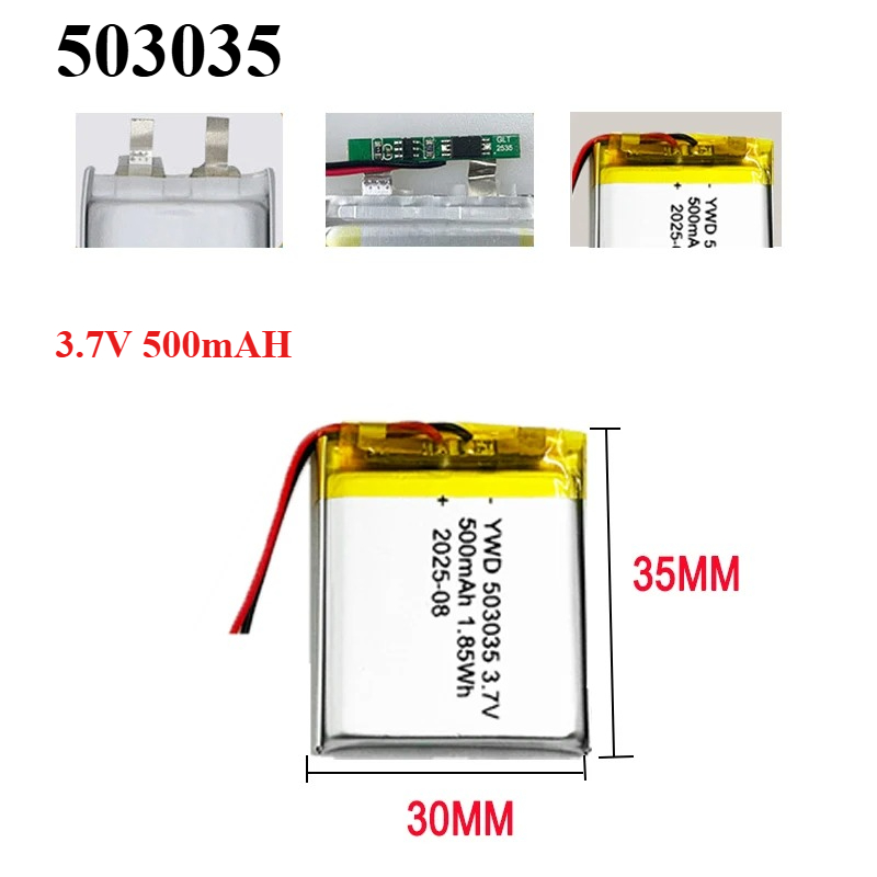 3.7V 500mAh 503035 Rechargeabl - Gaming Console Vr 评论和价格